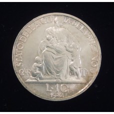 Pio XII - 1942 - 10 Lire  - Anno IV